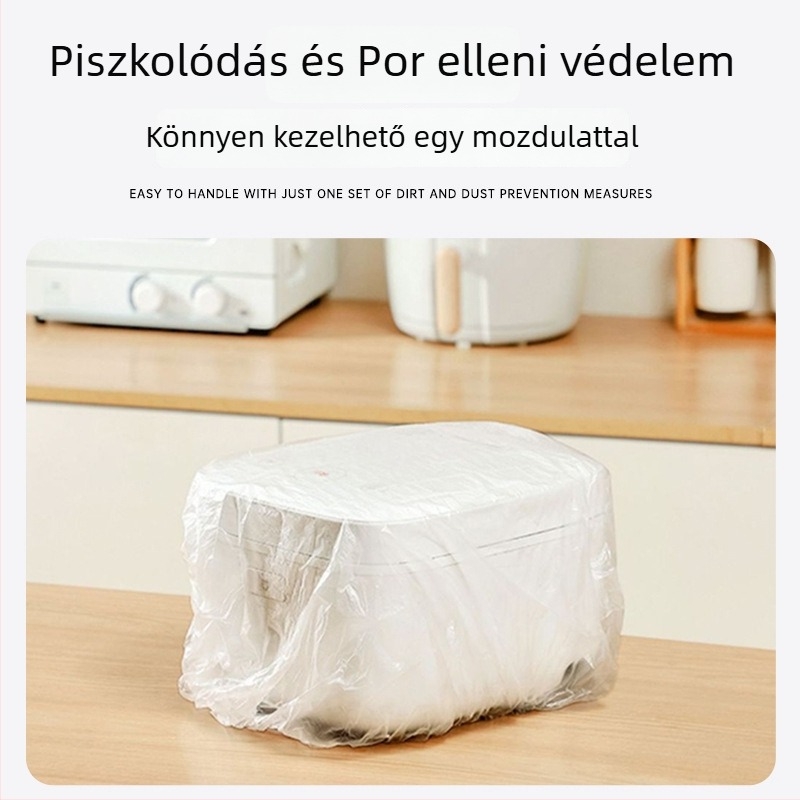 Egyszer használatos porvédő otthoni használatra, extra nagy, vastag PE burkolat rizsfőzőhöz és mikrosütőhöz