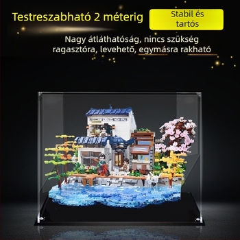 Átlátszó akril kijelző doboz Dali Erhai Moon építőelemes modellhez