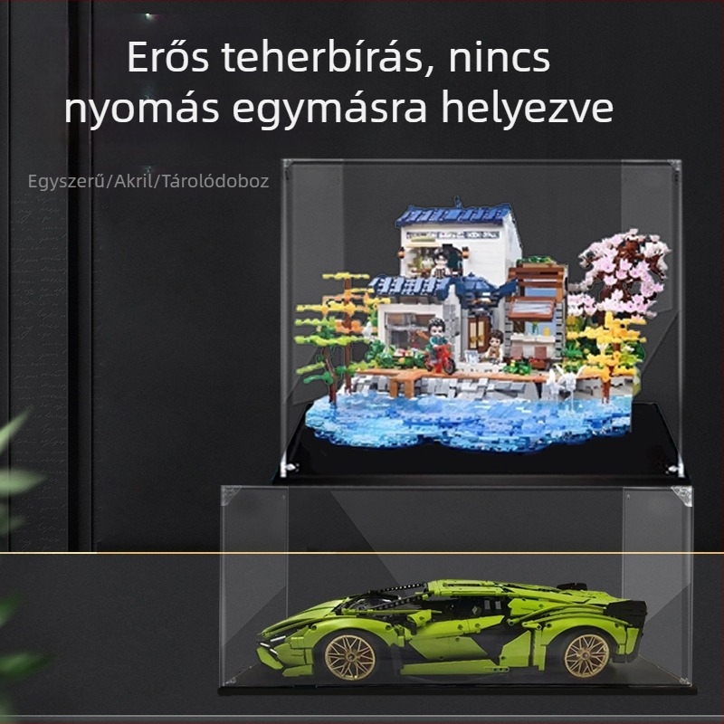 Átlátszó akril kijelző doboz Dali Erhai Moon építőelemes modellhez