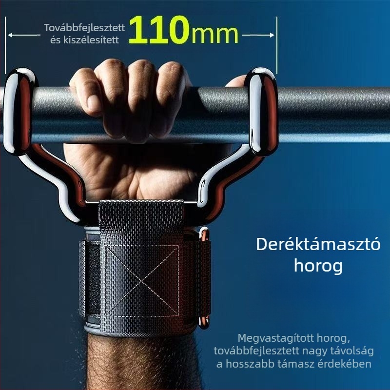 Csukló-támasztó kesztyű húzódzkodáshoz, csúszásmentes fogás a deadlifthez, uniszex