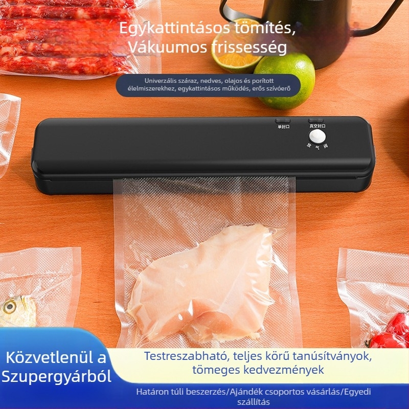 Vákuumtasak-záró gép műanyag fólia lezárására