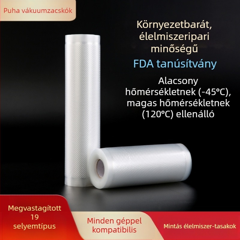 Átlátszó élelmiszer-vákuumtasakok hőzáró lezáró rendszerrel, otthoni és kereskedelmi használatra