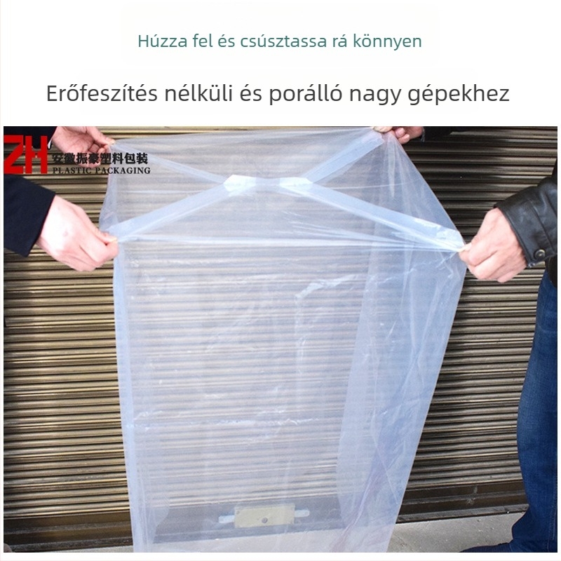Ipari PE porálló négyszögletes táska nagy gépek és berendezések számára, csomagolófilm tálcákhoz és szerszámokhoz