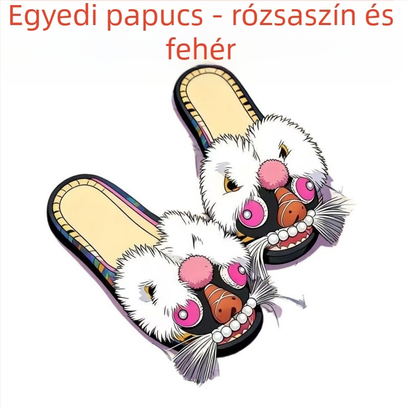 Kézzel készített textilpapucs tigrisfej mintával, női papucs hagyományos kínai stílusban, immateriális kulturális örökség