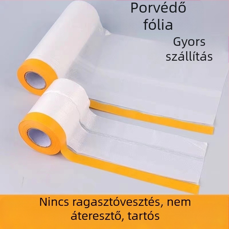 Átlátszó öntapadó porvédő film kollégiumi bútorokhoz és maszkoláshoz festés közben