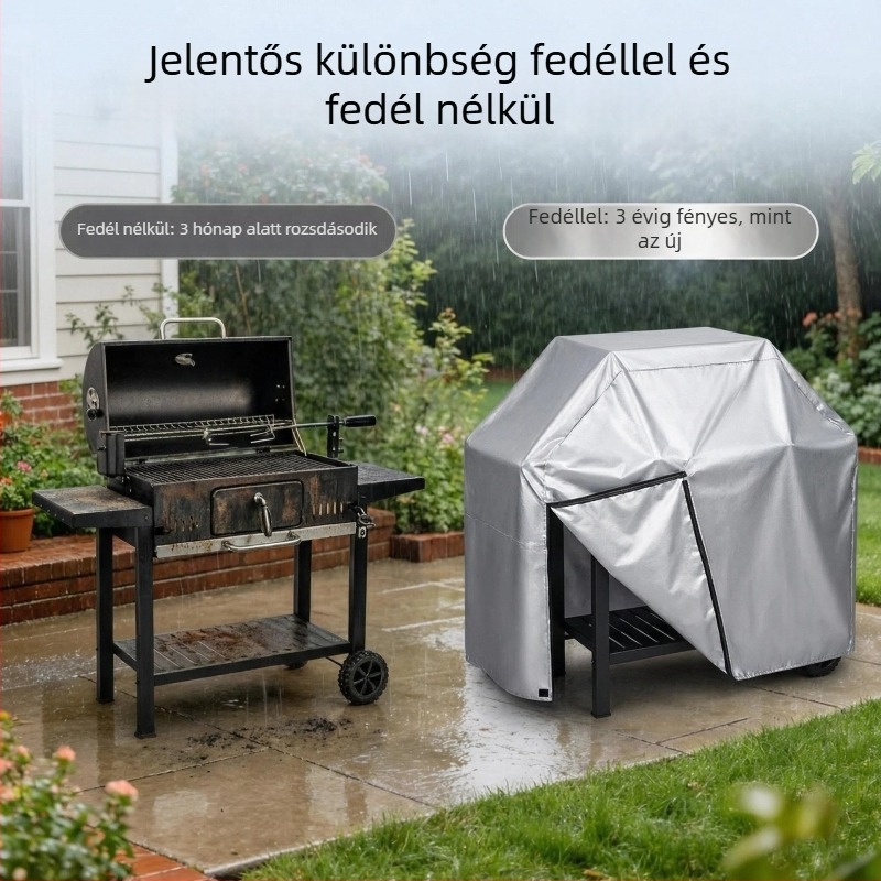 Grillfedél 210D Oxford anyagból, vízálló és porálló kültéri felszereléshez