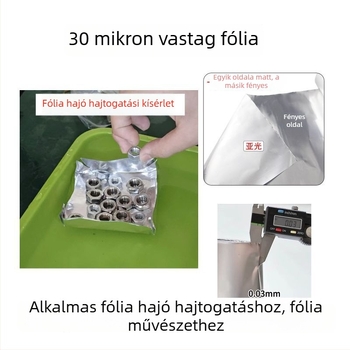 30 mikronos alumínium fólia művészethez és fizika oktatáshoz, hajóroncs-modellező anyag