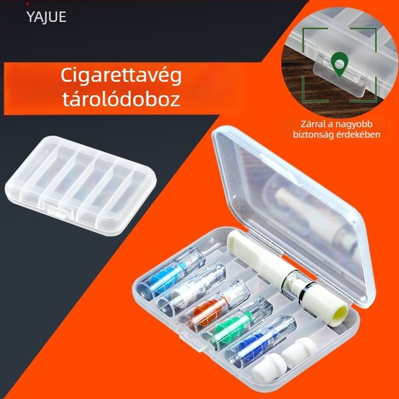 Műanyagból készült, hordozható tárolóedény dohánytermékekhez, por- és ütésálló, többfunkciós utazási gyógyszeres doboz