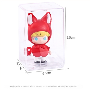Akril Blind Box kiállító szekrény egyetlen figura tárolására – porálló doboz (Bubble Mart)