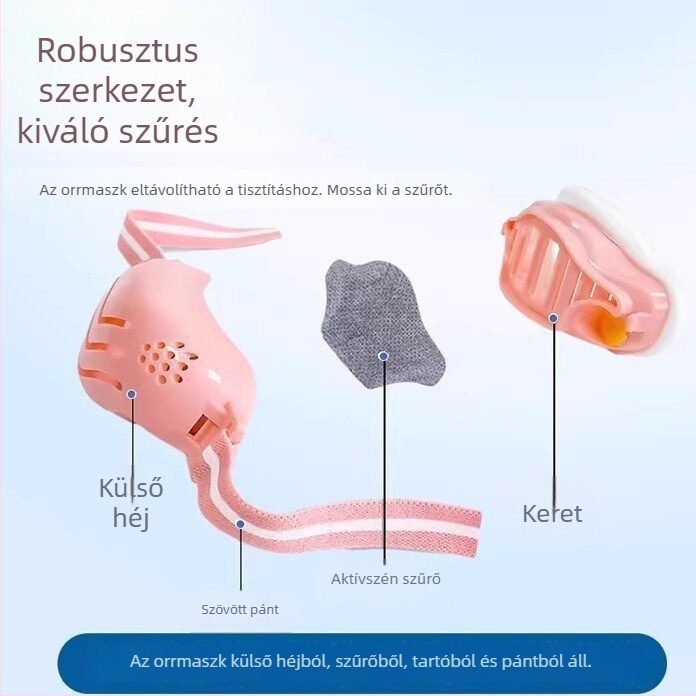 Légáteresztő orrmaszk lélegző szeleppel, porálló, uniszex, pollenre, porra, smoghoz, olajfüstre és hegesztésvédelmi védelemre