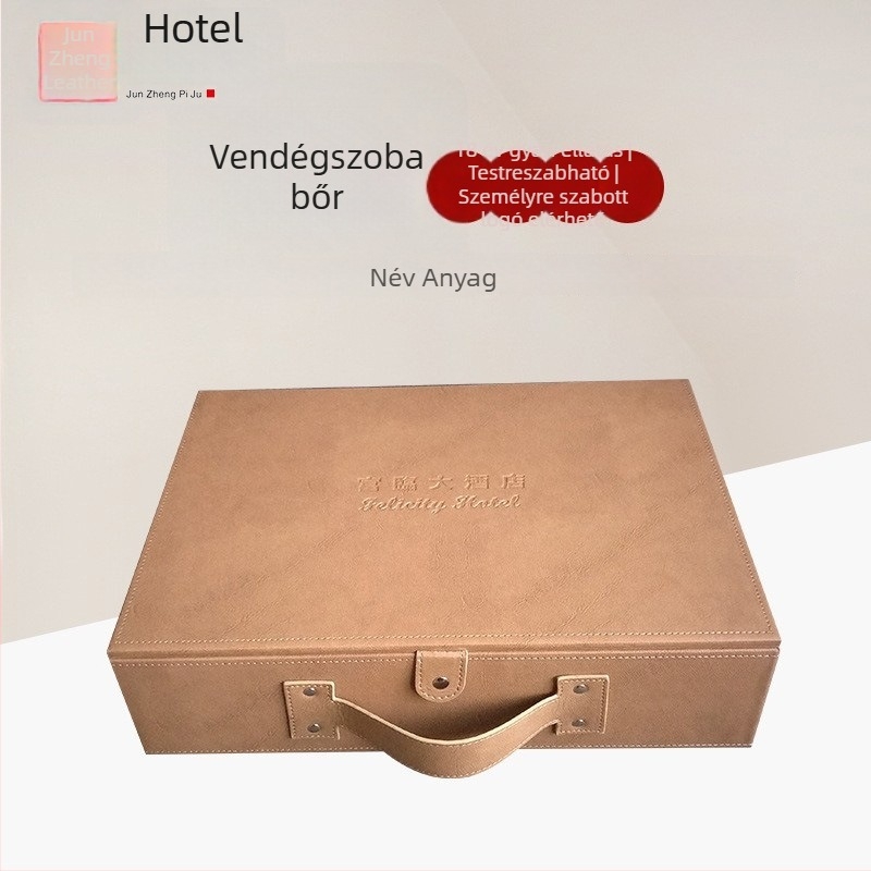 Egyszerű bőrrel bevont hordozható tároló doboz, luxus bőr tároló, testreszabható esküvői ajándék doboz