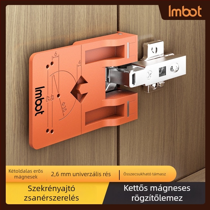 Új mágneses pozicionáló elem szekrényajtóhoz, 2,6 mm-es hézagkorláttal és gyors szerelési eszközzel