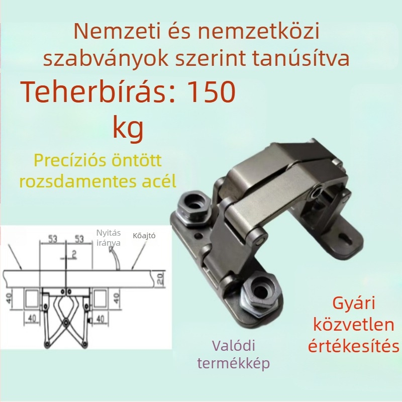 Szárazon szerelt kő ajtózsanérok, láthatatlanok, 150 kg teherbírású, rozsdamentes acél, 2,5 mm vastagságú, modern minimalist stílus, tűzvédelmi ajtó