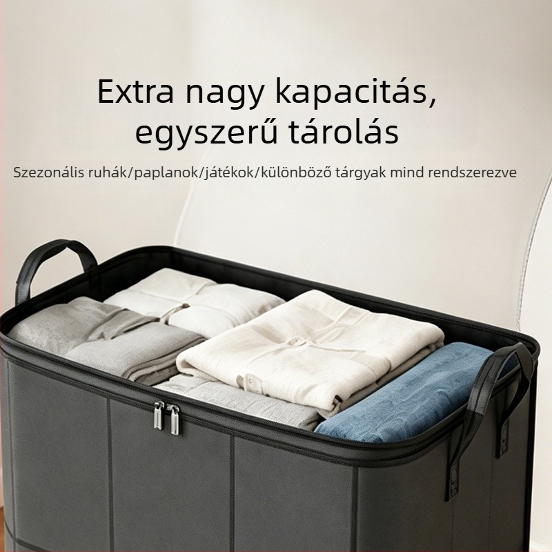 Nagy kapacitású ágynemű- és ruhatároló táska