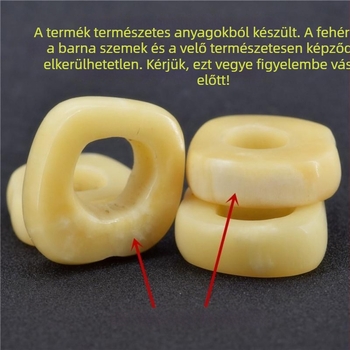 Természetes tevecsont kör alakú medál Bodhi gyöngyökkel és csillag-hold motívummal, pulóverhez való lánccal.