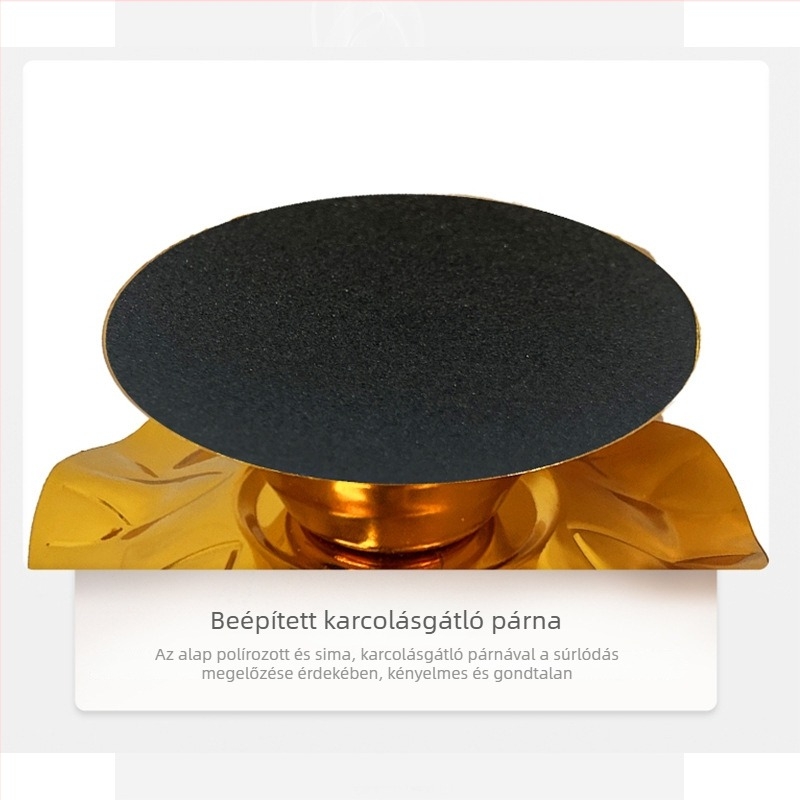 Levél alakú lótuszvajlámpa tartó Buddha-offerekhez, csúszásmentes alátéttel, hét csillagos lótuszlámpa, buddhista kellék