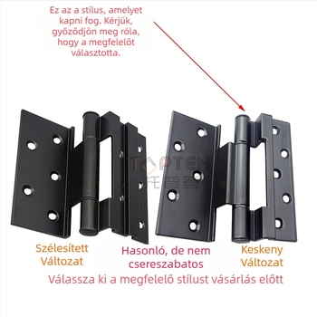 Alumínium ötvözetű pántok Type 4 ajtókhoz és ablakokhoz – vastagított ablakpántok, ajtó- és ablakpánt kiegészítők