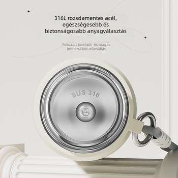 Gardenia intelligens hőmérséklet-kijelzővel ellátott szigetelt pohár, 316-os rozsdamentes acélból, nagy kapacitású, kültéri hordozható