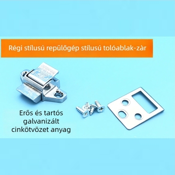 Ablakokhoz készült alumíniumötvözetű zárszerkezet a balkonhoz, rugós automata zár, csúszó ablakokhoz, zökkenőmentes működés, klasszikus stílus