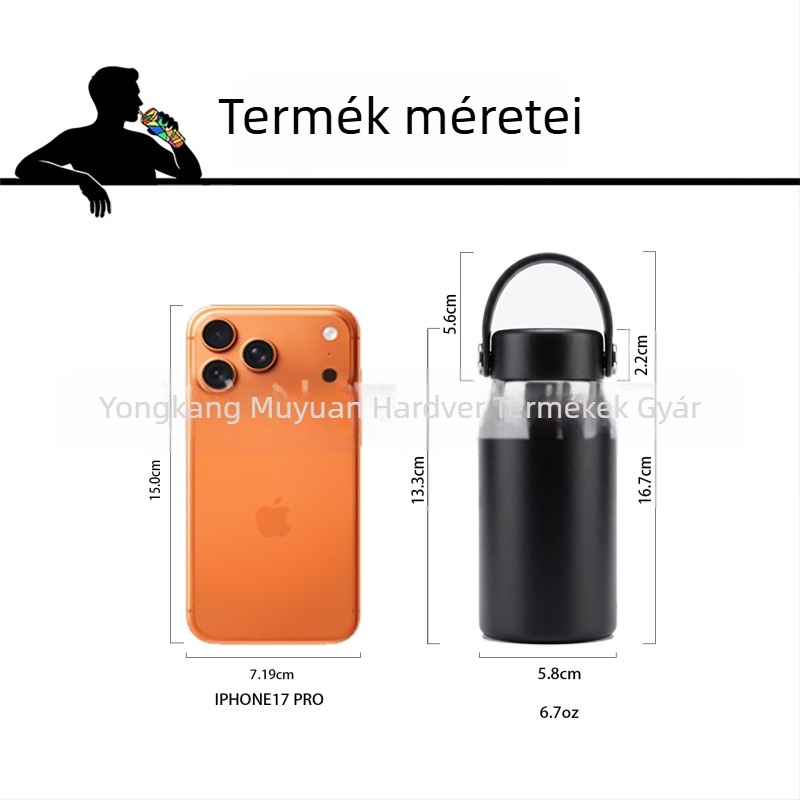 6.7 oz Mini Space Flask – 304 rozsdamentes acél belső, 201 külső, vákuum-szigetelt mini sportos vízpalack