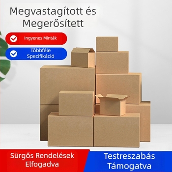 Kis tételben testre szabott tároló hosszúkás doboz hullámkartonból, négyzet alakú nagy csomagolódoboz költöztetéshez
