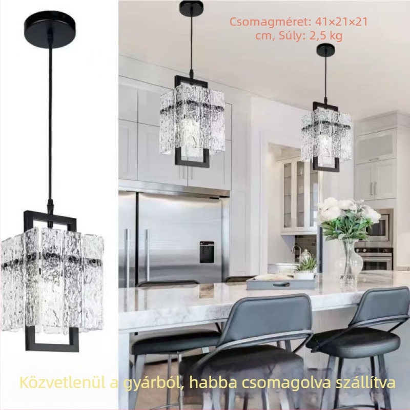 Modern üvegfüggeszték víz-hullám mintázattal hálószoba, étkező és folyosó számára