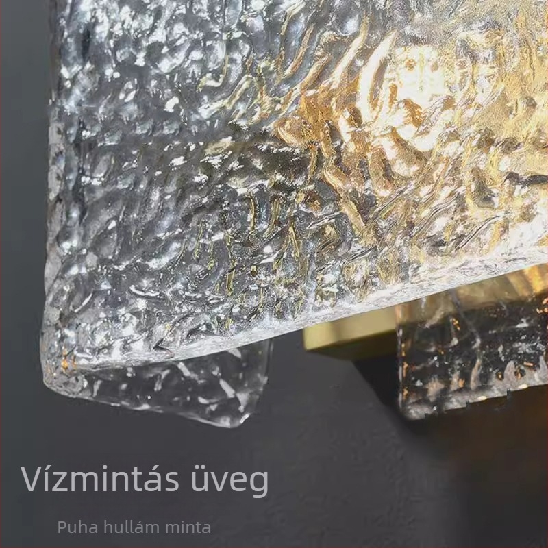 Vízhullám-mintázatú üveg falikar, luxus megjelenés, hálószoba, nappali és folyosó számára