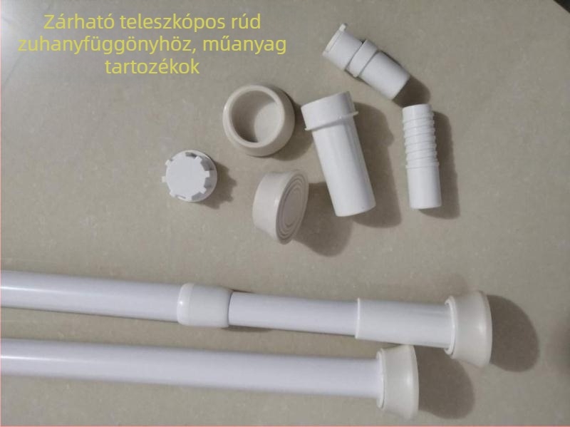 25 mm-es külsőcső zárható ruhaszárító rúdhoz, védőfedél a rúdhoz, teleszkópos tartó rúd, alsó sapka függönyrúhoz és zuhanyrúhoz, műanyag kiegészítők