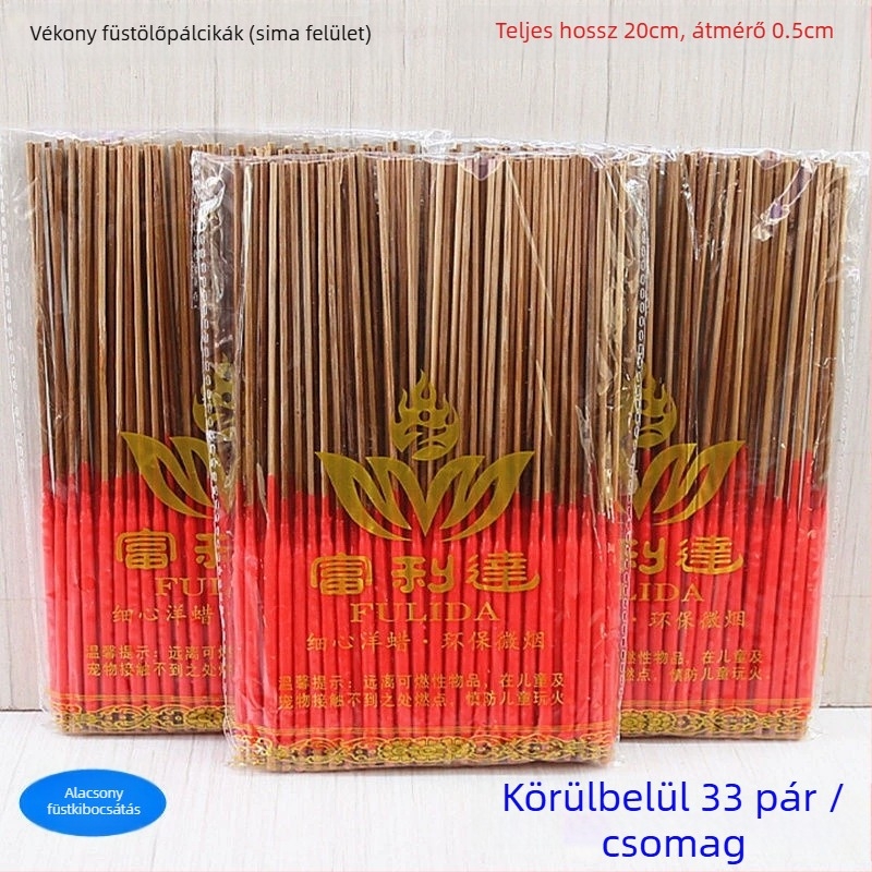 Vörös bambusz gyertyák, vékonyak, sima felületűek, felirat nélkül, otthoni világításhoz, ünnepi alkalmakra, 33 pár csomag