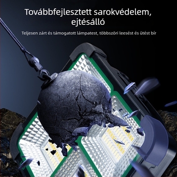 Testreszabható mozgásérzékelős napelemes kültéri világítás, LED reflektor, falra szerelhető, hosszú akkumulátor-üzemidő, többfokozatú fényerő-szabályozás