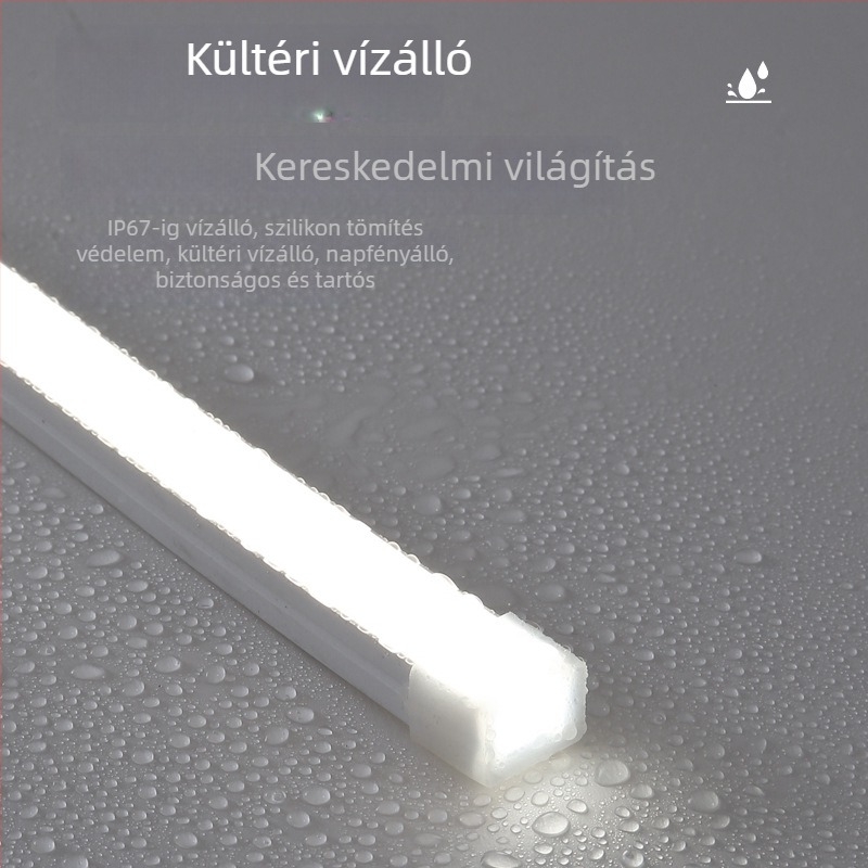 Szilikon LED-szalag, 24V, vízálló, rugalmas lineáris világító szalag beltéri mennyezeti beépítéshez és kültéri használatra