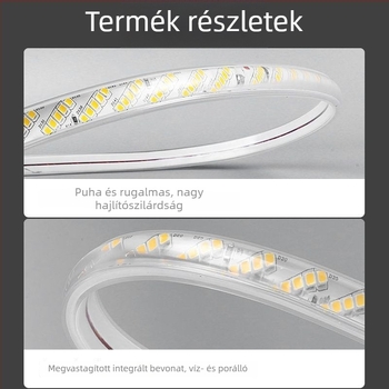 Nagy fényerő LED-szalag a nappali mennyezet hátteréhez – beltéri világítás, nem dimmelhető, nem vízálló