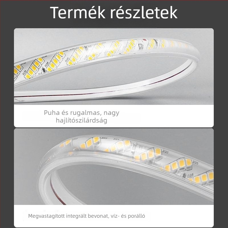 Nagy fényerő LED-szalag a nappali mennyezet hátteréhez – beltéri világítás, nem dimmelhető, nem vízálló