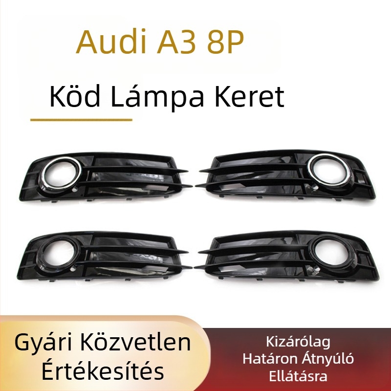 Audi A3 8P S-Line ködlámpa keret és első lökhárító, 2009-2012, alkatrész 8P0807681Q