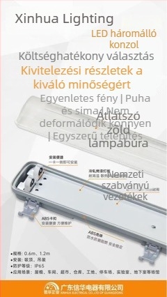LED T8 lámpatest háromszoros védelemmel, teljes készlet kettős csővel, robbanásbiztos diffúzorral, vízálló, por- és páramentes, tisztítócső