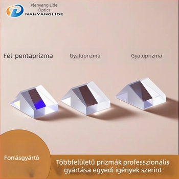 Fél pentaprizma mikroszkóp lencse, ékprizma, megmunkált optikai üveg lencse, többszögű polarizált, kétoldalas