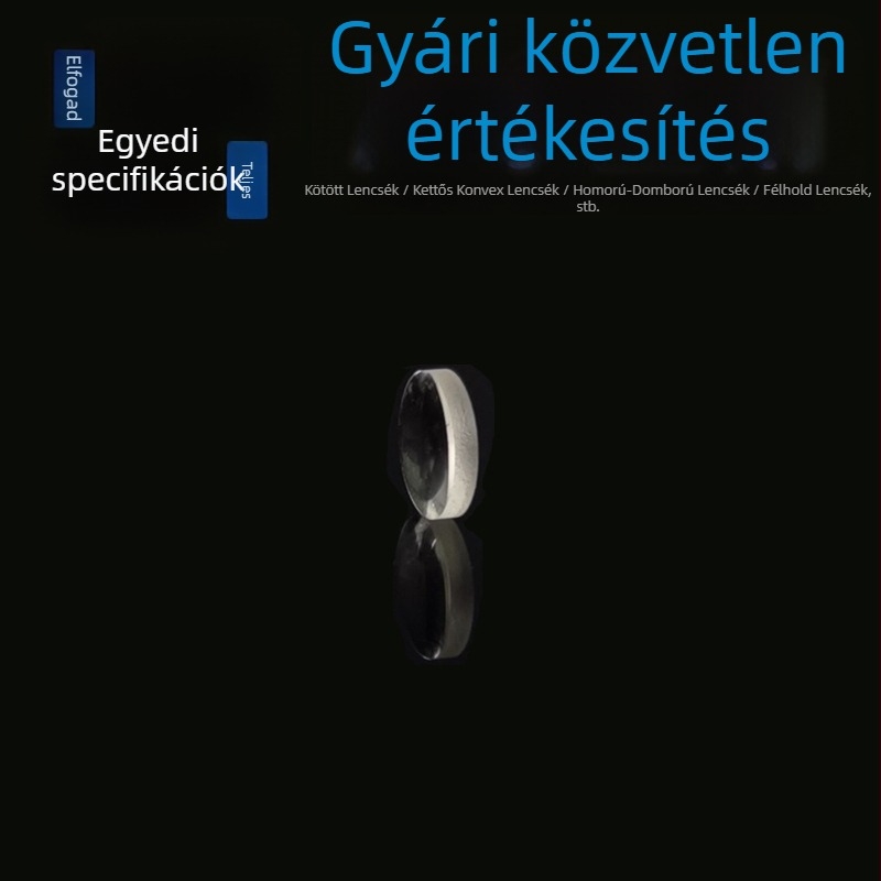 Kis dupla domború lencse, 6 mm átmérőjű, optikai üveg lencse lézeres mikroszkóphoz