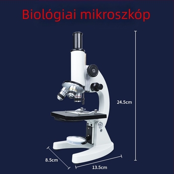 HD optikás biológiai mikroszkóp, nagyítások 1000x, 640x és 1600x, tudományos kísérletekhez és oktatáshoz