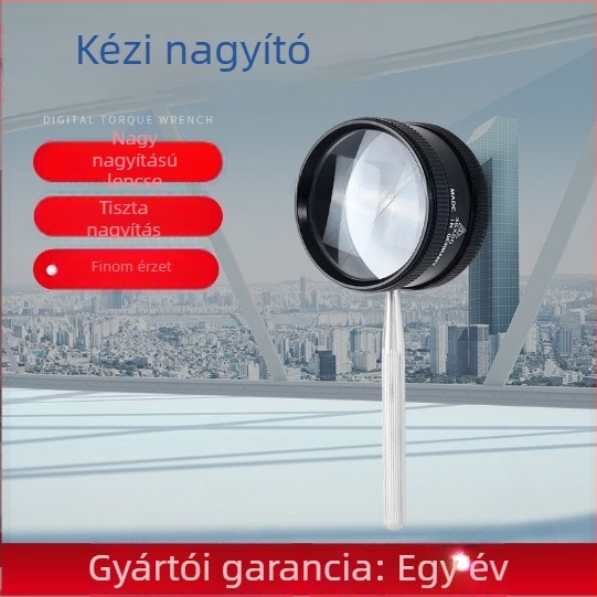 Fémes cilinderes kézi nagyító, 35x nagyítás, 50 mm lencsével, ősi tárgyak azonosításához, borostyán és jáde