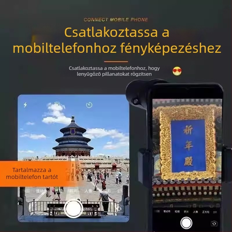 8x-os monokuláris teleszkóp, HD kép, éjjellátás, kulturéri fotózáshoz