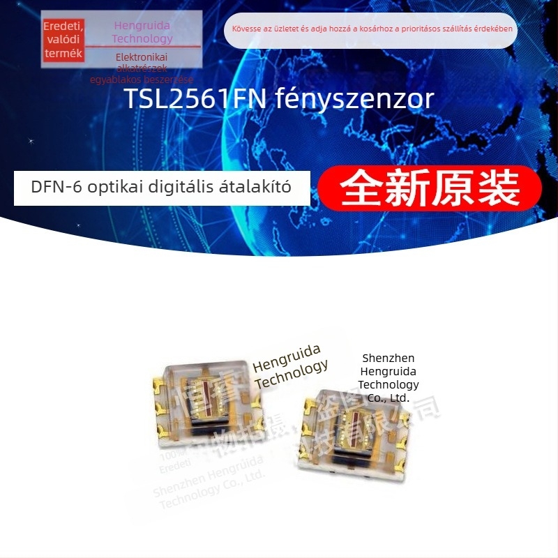 TSL2561FN világosság-szenzor, DFN-6 csomag, optikai-digitalis átalakító