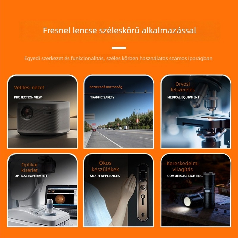Fresnel-lencse, négyzet alakú, testérzékelő optikai lencse automata ajtókhoz infravörös szenzorral