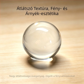 Optikai kísérletkészlet konkáv és konvex lencsékkel, kristálykockákkal, fénygömbökkel és prizmákkal