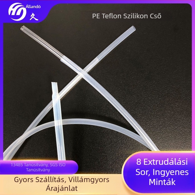Kétoldalas PTFE hőszűkítőcső, magas hőmérséklet-tűrésű és vízálló szenzorcső, PTFE szilikoncső