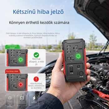 Autó relé detektor USB verzió, 12V univerzális, biztonságos és stabil, hordozható lítium akkumulátorral, autó-szerviz eszközökhöz