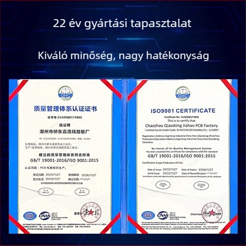Egyszeres oldalas lángálló PCB-vezérlőpanel prototípushoz, CEM-3/FR-4, 22F