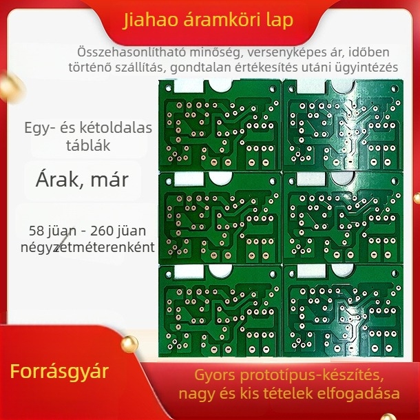 FR4/CEM-3 üvegszálas PCB – tápegység panel, 2 rétegű vagy 1 rétegű, elektronikai alkatrészek