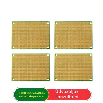 Kétoldalas prototípus PCB, méret 6 × 8 cm, vastagság 1,6 mm, lépés 1,27 mm, perforált réz PCB