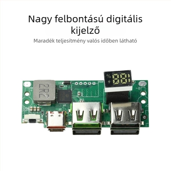 hat interfész PD/QC teljes protokoll digitális kijelzős gyors töltő modul IP5356, 3,7V DIY power bank