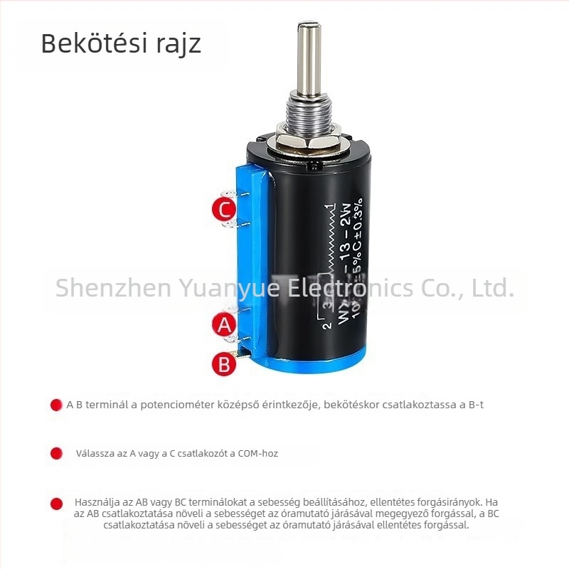 WXD3-13-1W 4.7K 10K Precíziós többszörös fordulatos potenciométer 100R/200R/470R/1K/2K/3.3K